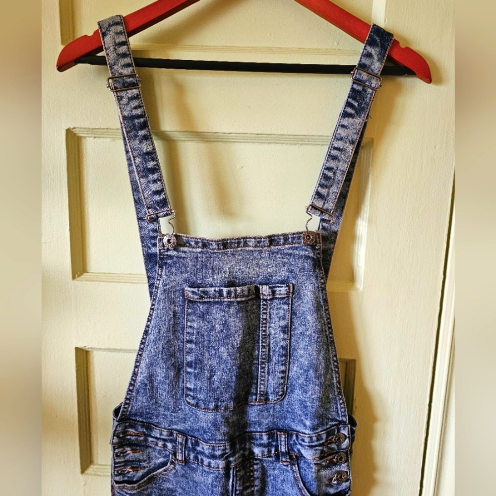 Parasuco acid wash overalls skinny fit blue vintage Y2K 90s - Picture 3 of 11